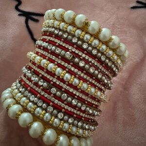 Pakistani bangles with pearls